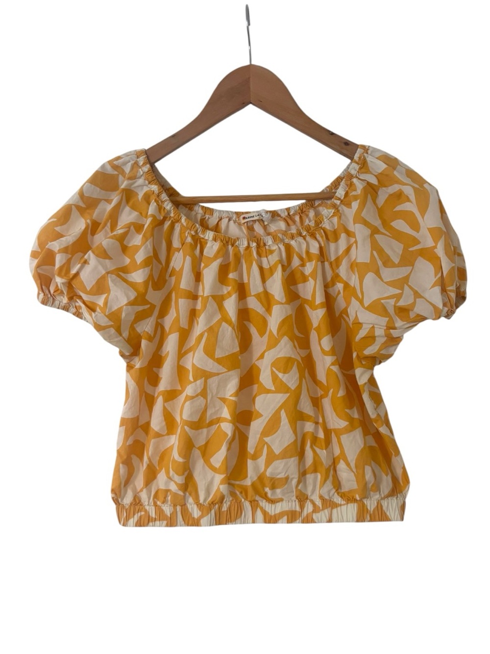 Marine Layer Marella Poplin Crop Blouse - Picture 2 of 4